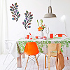 2Pcs 2 Style Iron Tree Leaf Wall Decor AJEW-CN0001-53-5