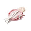 Embroidery Cloth Alloy and Plastic Apple Alligator Hair Clips PHAR-JH00128-5