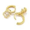 Rack Plating Brass Pave Clear Cubic Zirconia Hoop Earrings for Women EJEW-G410-48G-2