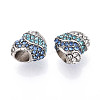 Alloy Rhinestone European Beads FIND-N009-12P-2