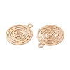 Long-Lasting Plated Brass Filigree Pendants KK-K336-25A-KCG-2