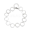 304 Stainless Steel Ring Link Chain Bracelets BJEW-P373-02D-P-4