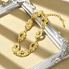 304 Stainless Steel Eye Link Chain Bracelets for Women BJEW-P348-01A-G-2