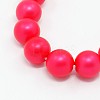 Round Shell Pearl Frosted Beads Strands BSHE-I002-10mm-M-2
