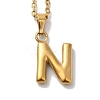 PVD Vacuum Plating 201 Stainless Steel Necklaces NJEW-H033-01G-N-1