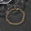 304 Stainless Steel Link Chain Bracelets for Women Men BJEW-A050-02G-1