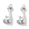 Brass Micro Pave Clear Cubic Zirconia Pendants KK-M102-39P-1