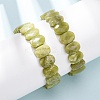 Natural Lemon Jade Faceted Beaded Stretch Bracelets for Women BJEW-K251-07G-1
