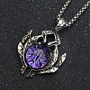 Evil Eye Alloy Pave Glass Pendant 667 Stainless Steel Chain Necklaces for Men FS-WG7A50C-06-1