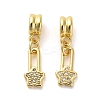 Rack Plating Brass Micro Pave Cubic Zirconia Charms KK-S398-06B-1