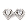 Brass Micro Pave Clear Cubic Zirconia Beads KK-S389-28P-1