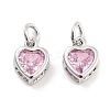 Brass Micro Pave Cubic Zirconia Pendants KK-P271-02P-A-1