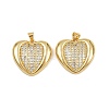 Brass Micro Pave Cubic Zirconia Pendants KK-C132-03A-G-1