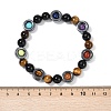 Natural & Synthetic Mixed Gemstone Beaded Stretch Bracelets for Women Men BJEW-Q031-01A-3