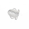 Non-Tarnish 304 Stainless Steel Oval Wide Open Cuff Ring for Women LS-RJEW-S405-172P-3