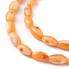 Natural Freshwater Shell Dyed Beads Strands SHEL-M018-13-08-3