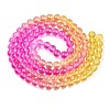 Baking Paint Transparent Glass Beads X-DGLA-M001-8mm-05-2