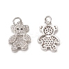 Brass Micro Pave Cubic Zirconia Bird Pendants KK-E068-VB309-1