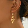 Elegant Brass Heart Tassel Hoop Earrings MS0806-4