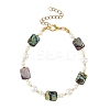 Paua Shell & Shell Pearl Beaded Bracelets for Women BJEW-JB14218-3