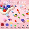 1150Pcs Pom Pom Yarn Pom Pom Balls and Wiggle Googly Eyes Cabochons DIY-YW0012-27-2