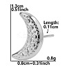 Moon Stainless Steel Stud Earrings for Women VJ0949-9-1