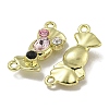 Rack Plating Alloy Rhinestone Pendants PALLOY-F312-15G-2