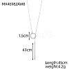 304 Stainless Steel Lariat Necklaces STAS-OY010-09P-2