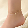 Heart Alloy Link Double Layer Anklets for Women FS-WGF1FB1-01-1