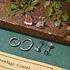 3 Pairs 3 Styles Christmas 304 Stainless Steel Hoop & Stud Earring Sets for Women EJEW-K279-16P-03-3