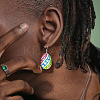 Easter Egg Acrylic Dangle Earrings FS-WG73047-01-2
