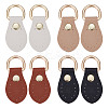 8 Pairs 4 Colors PU Leather Handle Snap Buckles HJEW-DR0001-10-1
