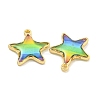 Rainbow Color Opaque Resin Pendants KK-M290-04C-G-2