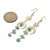 Moon & Sun & Star Brass Asymmetrical Earrings EJEW-JE05461-04-3