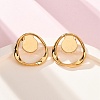 Ion Plating(IP)  304 Stainless Steel Stud Earrings EJEW-D281-21G-2