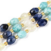 Natural Sodalite & Flower Amazonite & Lemon Quartz Beads Strands G-N358-04A-07-2