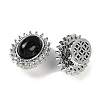 Natural Obsidian Sew on Rhinestone KK-P283-02A-P-2