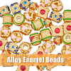 50Pcs 5 Styles Alloy Enamel Beads FIND-DC0002-45-3