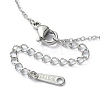 Natural Rose Quartz Round Bead Pendant Necklaces NJEW-JN04551-02-3