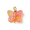 Transparent Acrylic Beads with 304 Stainless Steel Eye Pins and Brass Beads PALLOY-JF03290-3