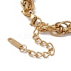 304 Stainless Steel Rope Chain Bracelet for Men Women BJEW-P284-09G-3
