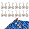 40Pcs Daisy Alloy Enamel Pendant Locking Stitch Markers HJEW-NB00205-1