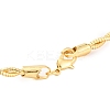 Brass Double Braided Round Snake Chain Necklaces MAK-L041-01G-3