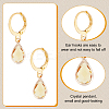 12 Pairs 12 Colors Glass Teardrop Leverback Earrings EJEW-AB00002-3