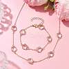 Glass Flower Links Bracelets & Necklaces Kits SJEW-JS01293-2