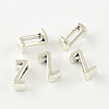 Antique Silver Plated Alloy Letter Slide Charms TIBEP-S296-Z-RS-1