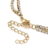 304 Stainless Steel Rhinestone Cup Chain Bracelets BJEW-P376-01G-3