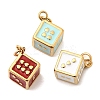 304 Stainless Steel Enamel Pendants STAS-P431-25G-1