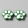 Dog Paw Print Food Grade Eco-Friendly Silicone Beads LS-SIL-WH0008-45A-1
