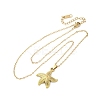 Starfish 304 Stainless Steel Pendant Necklaces NJEW-M096-21G-2